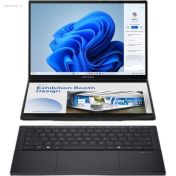 Laptop dual screen ASUS Zenbook Duo UX8406CA-PZ166X mod desktop vertical ecrane OLED active.
