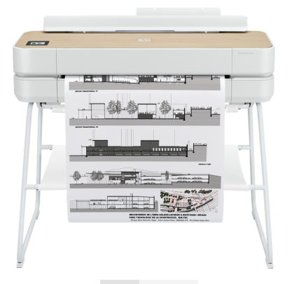 Plotter HP DesignJet Studio 24 inch, A1, 2400 x 1200 DPI, RAM 1GB, USB, retea, Wi-Fi, suport de imprimanta, starter toner. 