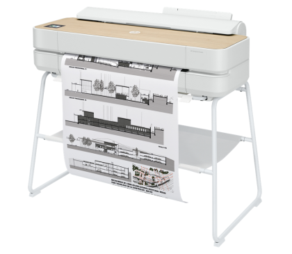Plotter HP DesignJet Studio 24 inch, A1, 2400 x 1200 DPI, RAM 1GB, USB, retea, Wi-Fi, suport de imprimanta, starter toner. 