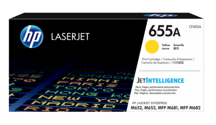 Toner original HP 655A, culoare yellow, pentru HP LaserJet Enterprise Flow M681 HP LaserJet Enterprise M652, M653, M681, M682, capacitate 10.500 pagini