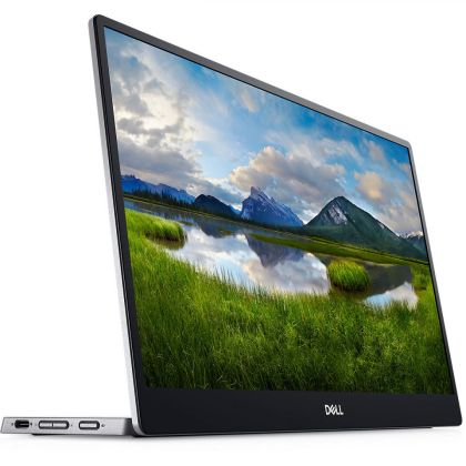 Monitor LED Dell Portabil P1424H, 14" FHD (1920x1080), IPS, 300nits, 6ms, 60Hz, culoare Silver