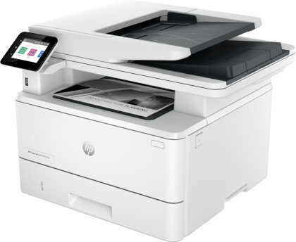 Pachet promo cu imprimanta multifunctionala laser monocrom A4, HP Pro 4102FDW si laptop HP ProBook 450 G10