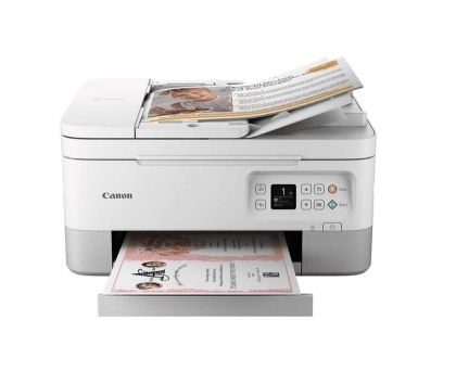 Imprimanta multifunctionala inkjet color Canon PIXMA TS7451AWH A4, 13ppm, 4800x1200 dpi, USB, LAN, Wi-Fi, starter cerneala