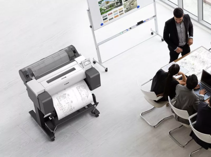  Plotter Canon imagePROGRAF TM-255 24 inch, A1, 2400x1200 DPI, 2 GB memorie fizică cu 128 GB RAM, HDD 500GB,USB, retea, Wi-Fi, starter toner.