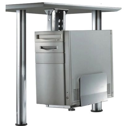 NM PC Under Desk Mount 13-23cm, argintiu