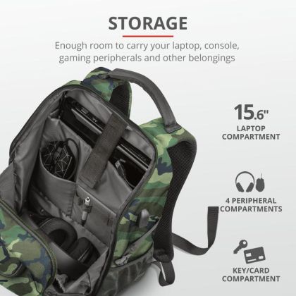 Trust GXT 1255 Outlaw Backpack Camo 15"