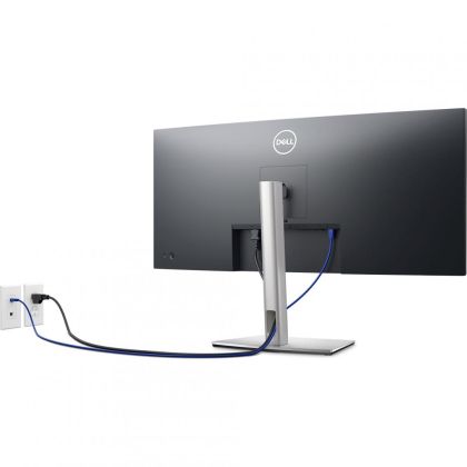 Monitor LED Dell curbat P3424WE, 34" WQHD (3440x1440), IPS, 300nits, 5ms, 60Hz, culoare black-silver
