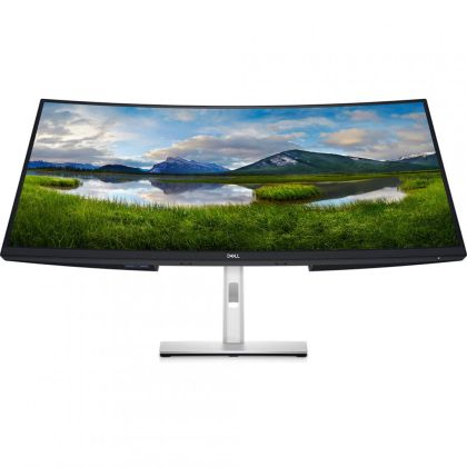Monitor LED Dell curbat P3424WE, 34" WQHD (3440x1440), IPS, 300nits, 5ms, 60Hz, culoare black-silver