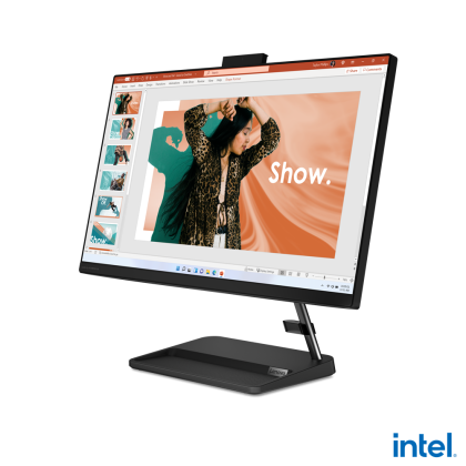 PC all-in-one Lenovo IdeaCentre 3 24IAP7 AIO, Procesor 13th Intel Core i7-13620H up to 4.90GHz, 23.8" FHD (1920x1080) UWVA anti-glare 250 nits, RAM 16GB (2x 8GB) 3200 DDR4, 1TB SSD M.2 PCIe NVMe, Intel UHD Graphics, culoare Negru, FreeDOS