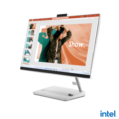 PC all-in-one Lenovo IdeaCentre 3 24IAP7 AIO, Procesor 13th Intel Core i7-13620H up to 4.90GHz, 23.8" FHD (1920x1080) UWVA anti-glare 250 nits, RAM 16GB (2x8GB) 3200 DDR4, 1 TB SSD M.2 PCIe NVMe, Intel UHD Graphics, culoare White, FreeDOS.