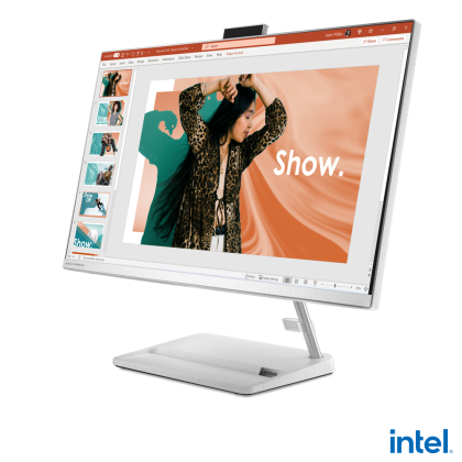 PC all-in-one Lenovo IdeaCentre AIO 3 27IAP7, Procesor 13th Intel Core i7-13620H up to 4.9GHz, 27" FHD (1920x1080) IPS anti-glare 250 nits, RAM 16GB (2x 8GB) 3200 DDR4, 1TB SSD M.2 PCIe NVMe, Intel UHD Graphics, culoare White, FreeDOS