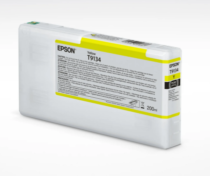 Cartus cerneala original Epson T9134 Yellow, pentru  Plotter Epson SureColor SC-P5000 STD, SC-P5000 Violet, capacitate 200ml