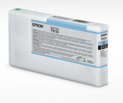 Cartus cerneala original Epson T9135 Light Cyan, pentru  Plotter Epson SureColor SC-P5000 STD, SC-P5000 Violet, capacitate 200ml