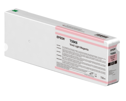 Cartus cerneala original Epson Singlepack Vivid Light Magenta T55K600 UltraChrome HDX/HD pentru Plotter  SureColor SC-P6000 STD SureColor SC-P6000 STD Spectro SureColor SC-P7000 STD SureColor SC-P7000 STD Spectro, capacitate 700ml