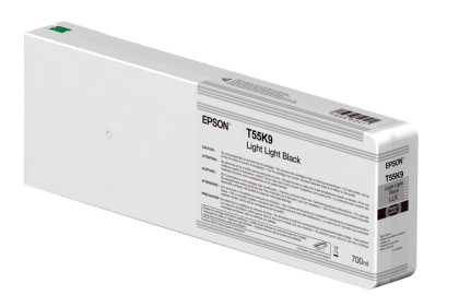 Cartus cerneala original Epson Singlepack Light Light Black T55K900 UltraChrome HDX/HD pentru Plotter SureColor SC-P6000 STD SureColor SC-P6000 STD Spectro SureColor SC-P7000 STD SureColor SC-P7000 STD Spectro, capacitate 700ml