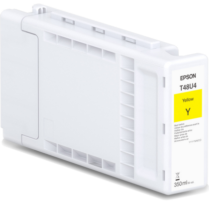 Cartus cerneala original Epson Singlepack UltraChrome Pro 6 Yellow T48U4 pentru Plotter Epson SureColor SC-P8500D / SC-P6500DE / SC-P6500D / SC-P6500E / SC-P8500DM, capacitate 350ml