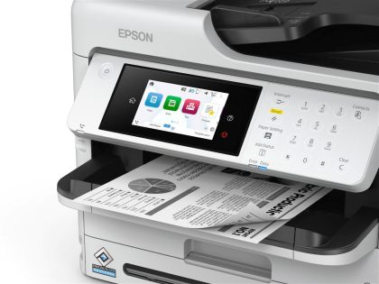 Imprimanta multifunctionala inkjet monocrom Epson WorkForce Pro WF-M5899DWF A4, 34ppm, 1200x2400 dpi, duplex, ADF, USB, LAN, Wi-Fi, starter cerneala