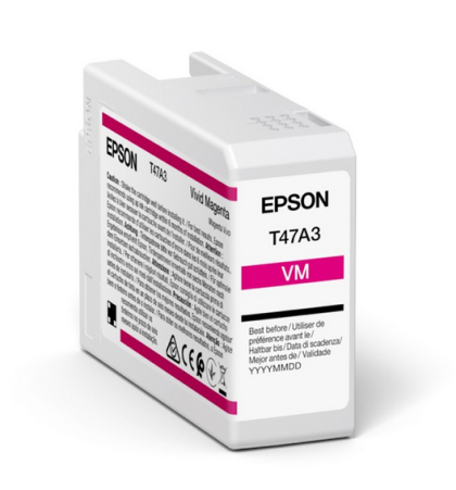 Cartus cerneala original Epson T47A3 Singlepack Vivid Magenta UltraChrome Pro, culoare magenta, pentru Plotter Epson SureColor SC-P900, capacitate 50ml