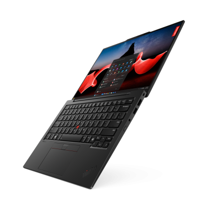 Laptop Lenovo ThinkPad X1 Carbon Gen 12, Procesor Intel Core Ultra 7 165U up to 4.9GHz, 14" WUXGA (1920x1200) IPS 400nits anti-glare, ram 64GB soldered 6400MHz LPDDR5x, 1TB SSD M.2 PCIe NVMe, Intel Graphics, culoare Black, Windows11 Pro 