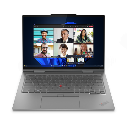 Laptop Lenovo ThinkPad X1 2-in-1 Gen 9, Procesor Intel Core Ultra 7 165U up to 4.9GHz, 14" WUXGA (1920x1200) IPS 400nits anti-glare/anti-smudge, touch, ram 64GB soldered 6400MHz LPDDR5x, 1TB SSD M.2 PCIe NVMe, Intel® Graphics, culoare grey, Windows11 Pro