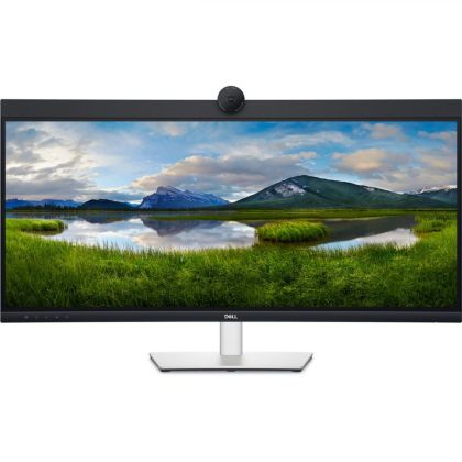 Monitor LED Dell curbat P3424WEB, 34" WQHD (3440x1440), IPS, 300nits, 5ms, 60Hz, culoare black-silver