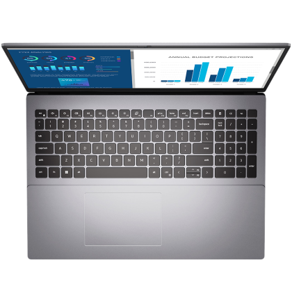 Laptop Dell Vostro 5640, Procesor Intel Core 7 150U up to 5.4GHz, 16.0" FHD+ (1920x1200) WVA Anti-Glare 250nits, RAM 16GB (2x8GB) 5200MHz DDR5, 512GB SSD M.2 PCIe NVMe, Intel Graphics, culoare Titan Grey, Windows11 Pro