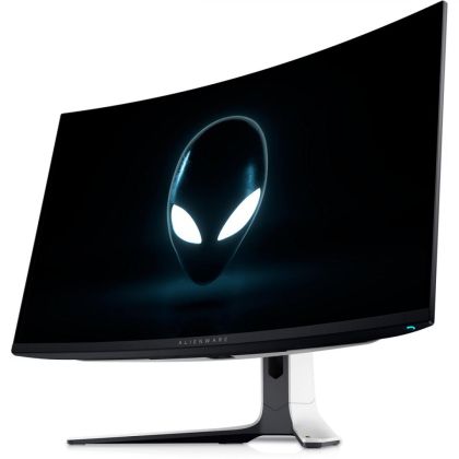 Monitor LED Dell Alienware AW3225QF, 32" 4K UHD (3840x2160), QD-OLED, 250nits, 0.03ms, 240Hz, culoare Black-White