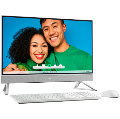 PC all-in-one Dell Inspiron 7730, Procesor Intel Core Ultra 7 150U up to 5.4 GHz, 27" FHD (1920x1080) IPS anti-glare 250 nits, RAM 16GB (2x8GB) 3200MHz DDR4, 1TB SSD M.2 PCIe NVMe, NVIDIA GeForce MX570A, culoare alb, Windows 11 Pro