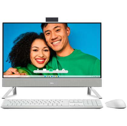 PC all-in-one Dell Inspiron 7730, Procesor Intel Core Ultra 7 150U up to 5.4 GHz, 27" FHD (1920x1080) IPS anti-glare 250 nits, RAM 16GB (2x8GB) 3200MHz DDR4, 1TB SSD M.2 PCIe NVMe, NVIDIA GeForce MX570A, culoare alb, Windows 11 Pro