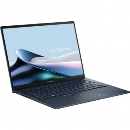 Laptop ASUS Zenbook 14 OLED, procesor Intel Core Ultra 9 185H, up to 5.1GHz, 14", 3K (2880 x 1800) OLED 400nits, RAM 32GB LPDDR5X, 1TB SSD M.2 PCIe NVMe, Intel Arc Graphics, culoare Ponder Blue, Windows 11 Pro