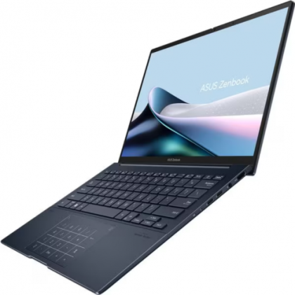 Laptop ASUS Zenbook 14 OLED, procesor Intel Core Ultra 9 185H, up to 5.1GHz, 14", 3K (2880 x 1800) OLED 400nits, RAM 32GB LPDDR5X, 1TB SSD M.2 PCIe NVMe, Intel Arc Graphics, culoare Ponder Blue, Windows 11 Pro