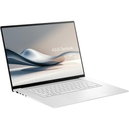 Laptop ASUS Zenbook S16 OLED, procesor AMD Ryzen AI 9 HX 370, up to 5.1GHz, 16", 3K (2880 x 1800) OLED 400nits, RAM 32GB LPDDR5X, 1TB SSD M.2 PCIe NVMe, AMD Radeon 890M Graphics, culoare Scandinavian White, Windows 11 Pro