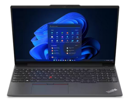 Laptop Lenovo ThinkPad E16 Gen1 (AMD), Procesor AMD Ryzen 7 7730U up to 4.5GHz, 16" WUXGA (1920x1200) IPS 300nits anti-glare, ram 8GB soldered 3200MHz DDR4, 512GB SSD M.2 PCIe NVMe, AMD Radeon Graphics, culoare Black, Windows11 Pro