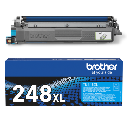 Toner original Brother TN-248XLC, culoare cyan pentru Brother DCP-L3560CDW, MFC-L8340CDW, HI-L8230CDW, HI-L8240CDW, HL-L3220CW, DCP-L3520CDW, MFC-L3740CDW, MFC-L8390CDW, capacitate 2.300 pagini