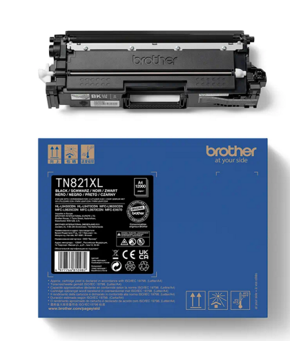 Toner original Brother TN821XLBK, culoare black pentru Brother MFC-L9630CDN, MFC-L9670CDN, HL-L9430CDN, HL-L9470CDN capacitate 12.000 pagini