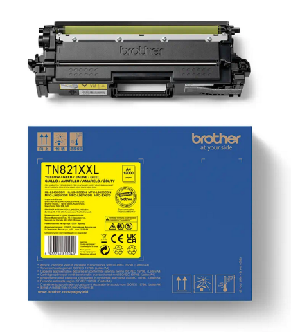 Toner original Brother TN821XXLY, culoare yellow pentru Brother MFC-L9630CDN, MFC-L9670CDN, HL-L9430CDN, HL-L9470CDN capacitate 12.000 pagini
