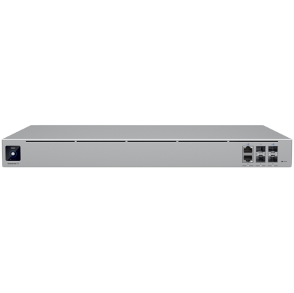 Ubiquiti UniFi EFG-EU 25G Enterprise-grade 25 Gbps UniFi Cloud Gateway with two WAN ports, 12.5 Gbps routing with IDS/IPS, (2) 25G SFP28, (2) 10G SFP+, and (2) 2.5 GbE RJ45 ports, 2x included hot-swap PSUs for power redundancy