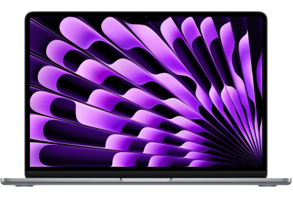 Laptop Apple MacBook Air 15", Procesor Apple M3  CPU cu 8 nuclee, GPU cu 10 nuclee, 15.3"(2880 x 1864) Retina 500nits, ram 16GB, 512GB SSD, tastatura INT, culoare Space Grey, macOS Sequoia