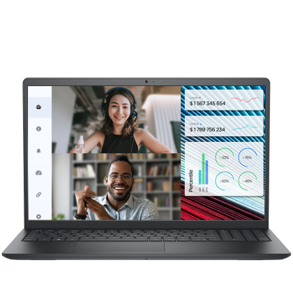 Laptop Dell Vostro 3530, Procesor Gen 13th Intel Core i7-1355U up to 5.0GHz, 15.6 inch FHD (1920x1080) IPS Anti-Glare 120Hz, RAM 16GB (2x8GB) DDR4 2666MHz, 512GB SSD M.2 PCIe NVMe, Intel Iris Xe Graphics, culoare Carbon Black, Windows 11 Pro