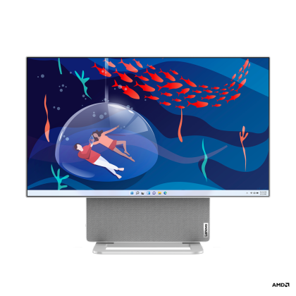 PC all-in-one Lenovo Yoga AIO 7 27APH8, Procesor AMD Ryzen™ 7 8845HS up to 5.10GHz, 27" FHD (1920x1080) IPS anti-glare 350 nits, RAM 32GB(1x32GB) 6400 LPDDR5x, 1TB SSD M.2 PCIe NVMe, nVidia GeForce RTX 4050 6GB, culoare Cloud Grey, FreeDOS