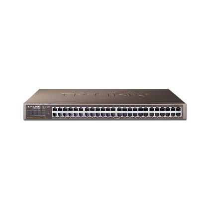 Switch TP-Link TL-SF1048, 48-Port RJ45 10/100Mbps Standard 19-inch rack-mountable steel case switch, 9.6Gbps Switching Capacity, Fanless, Auto Negotiation/Auto MDI/MDIX