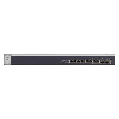 8 x 10-Gigabit Copper Prosafe PLUS Switch with eight 10GE copper ports and one combo 10GE Fiber SFP+ port