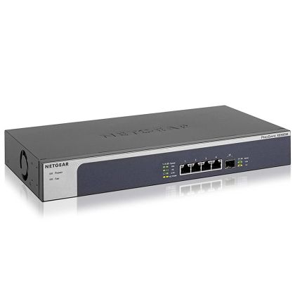 NETGEAR XS505M-100EUS 5-Port 10-Gigabit/Multi-Gigabit Ethernet Unmanaged Switch with 1 SFP+ Ports, Desktop and Rackmount - Black/Grey