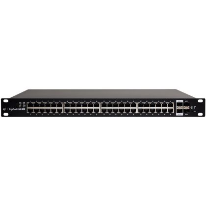Ubiquiti EdgeSwitch 48 - Switch - Managed - 48 x 10/100/1000 (PoE+) + 2 x Gigabit SFP / 10 Gigabit SFP+ + 2 x SFP - rack-mountable - PoE+