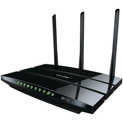 AC1750 Dual Band Wireless Gigabit Router, Atheros, 3T3R, 1300Mbps at 5Ghz + 450Mbps at 2.4Ghz, 802.11ac/a/b/g/n, 4-port Gigabit Switch, Wireless On/Off and WPS button, 1 USB ports, 3 external antennas