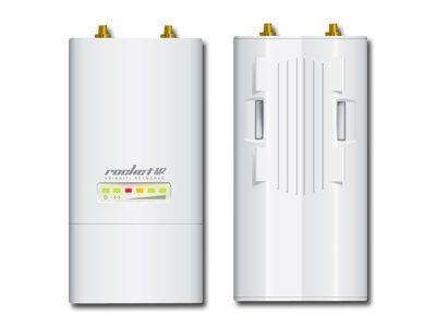 Ubiquiti airMAX BaseStation Rocket M2, 2.4GHz, 1 x 10/100 Mbps Ethernet Port, Power Passive PoE, 24V 1A PoE Adapter, Processor MIPS 24Kc, 128 MB SDRAM, 8 MB Flash, 2xRP-SMA (Waterproof) RF Connections