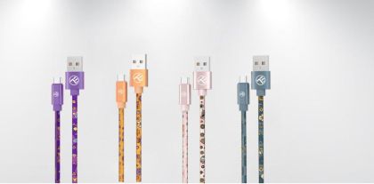 Tellur Graffiti USB la Tip C, 1m, pink