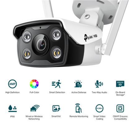 TPL VIGI 4MP BULLET WIFI CAM 4MM C340-W