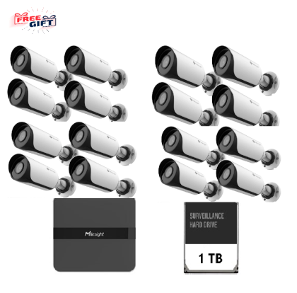 KIT16 MILESIGHT BULLET 2MP NVR 16 CANALE