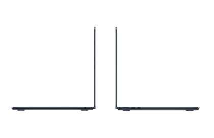 Laptop Apple MacBook Air 13, Procesor Apple M2 CPU cu 8 nuclee, GPU cu 10 nuclee, Neural Engine 16 nuclee, 13.6" (2560 x 1664) IPS 500nits, ram 16 GB, 256 GB SSD, tastatura internationala, culoare Midnight, macOS Ventura